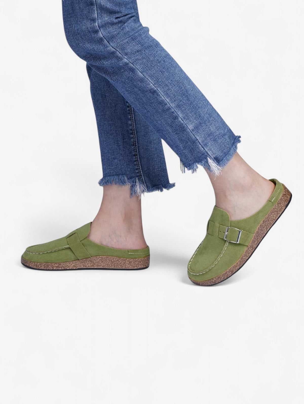 Mules Jada | Clogs en Faux Suède avec Détail Boucle