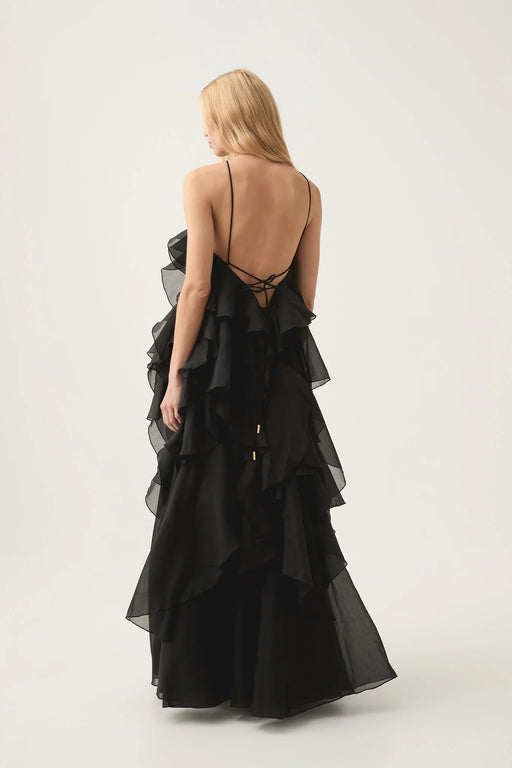 Robe Livora Maxi Ruffle | Halterneck | Chiffon