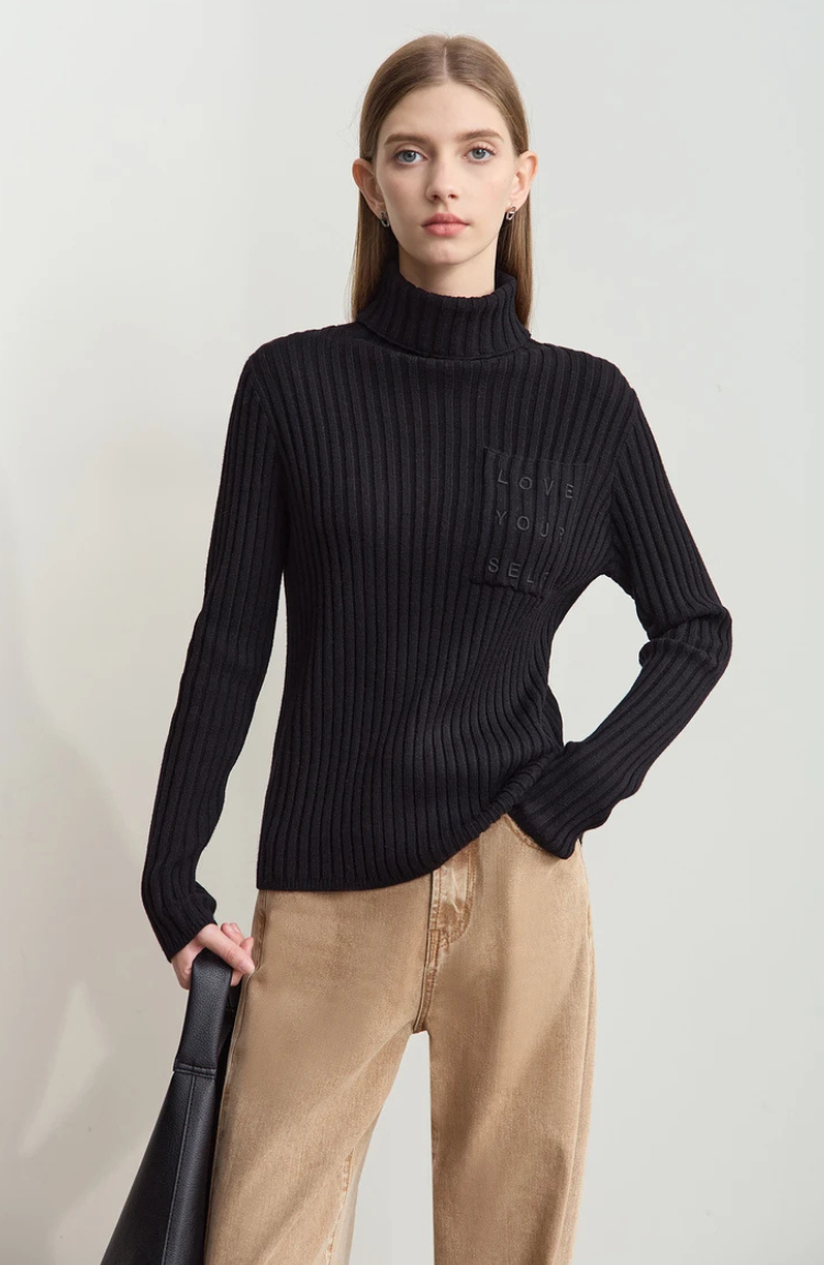 Pull Over Col Roulé | Blend Cachemire Douce | Silhouette Ajustée