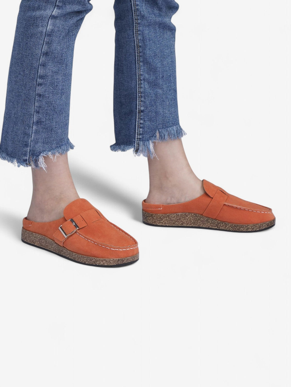 Mules Jada | Clogs en Faux Suède avec Détail Boucle