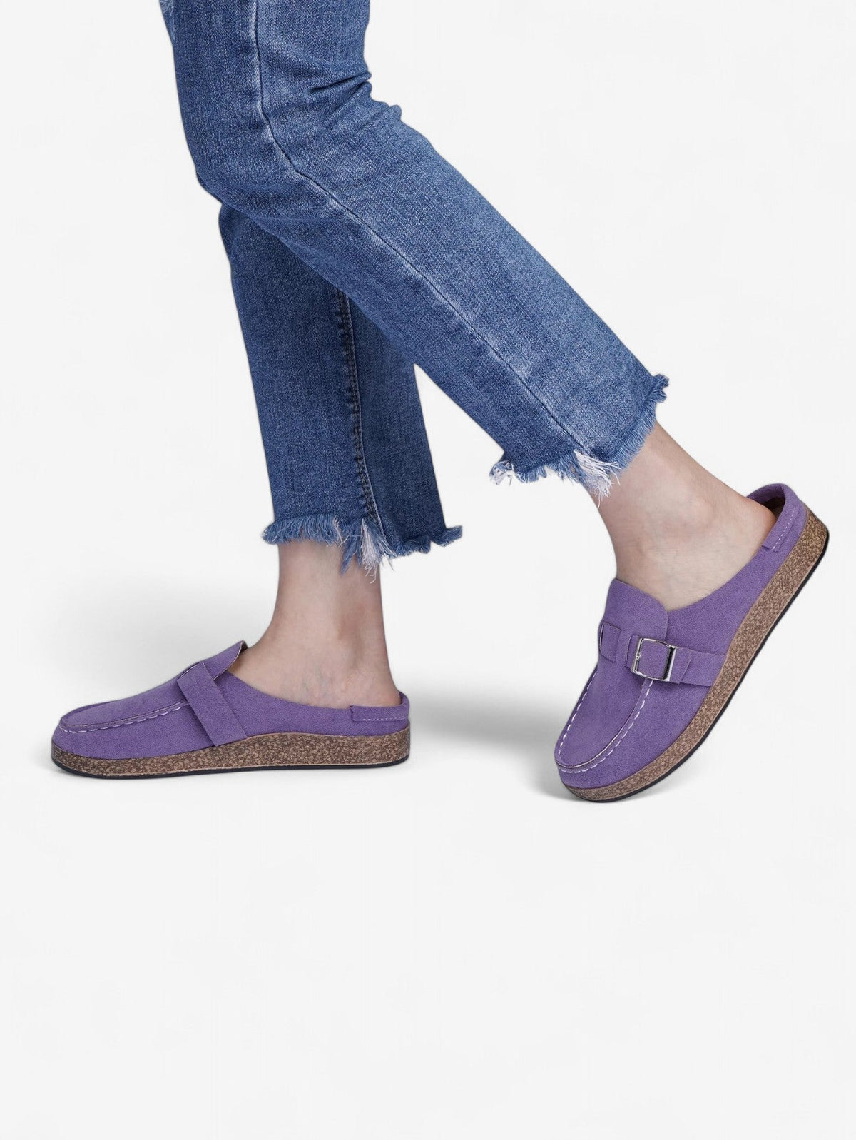 Mules Jada | Clogs en Faux Suède avec Détail Boucle