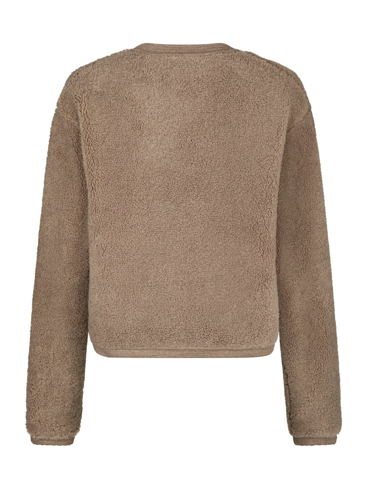 Robe Teddy Cardigan | Texture Faux Shearling | Bouton Devant