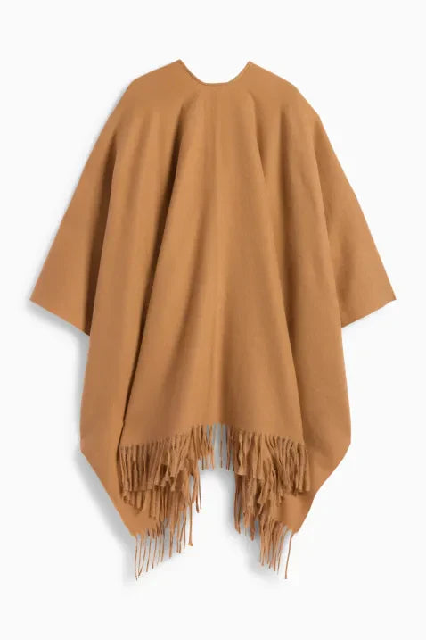 Poncho Frangé Ouvert | Drape Légère