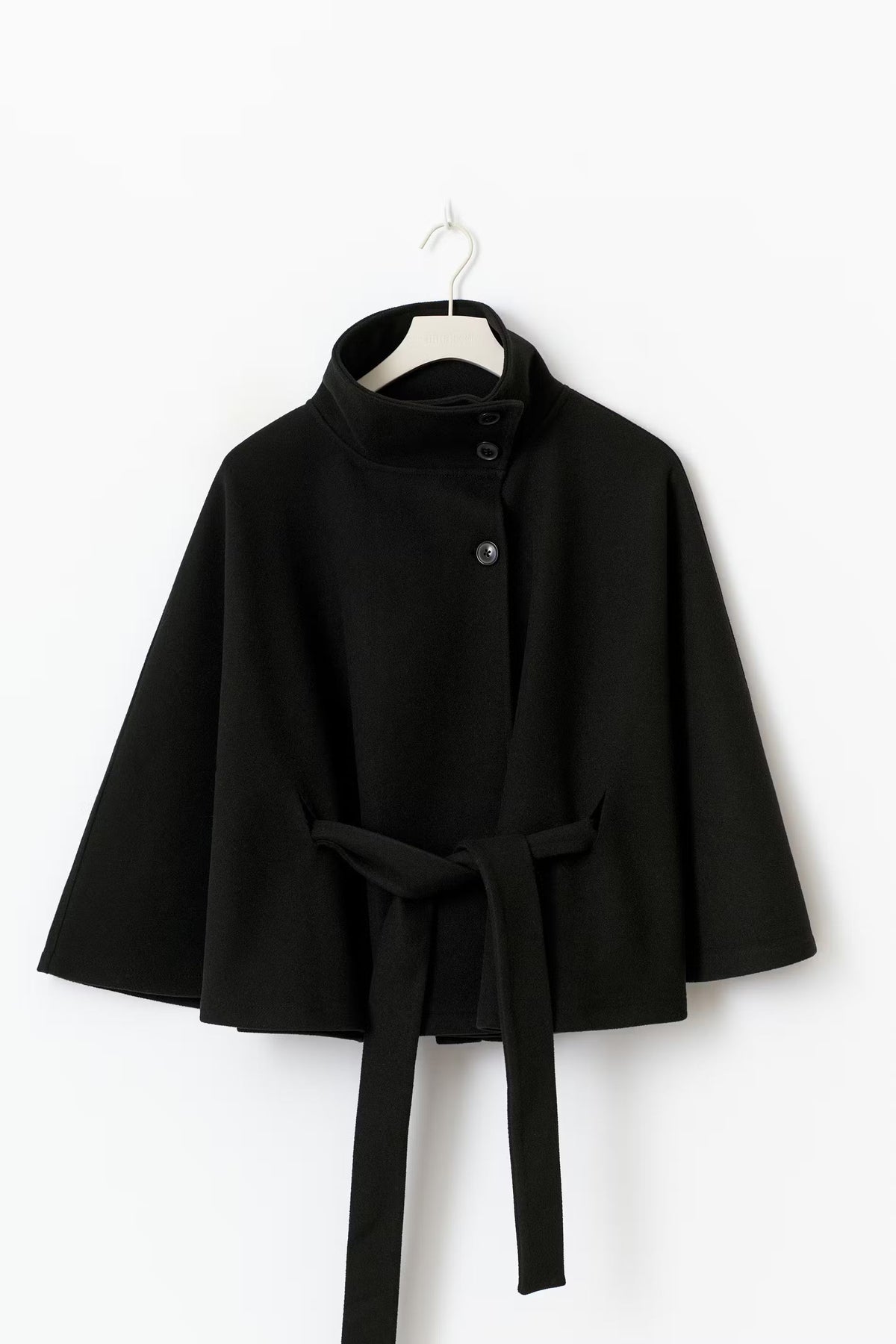 Cape Jacket | Ceinture | Col Montant | Automne Hiver