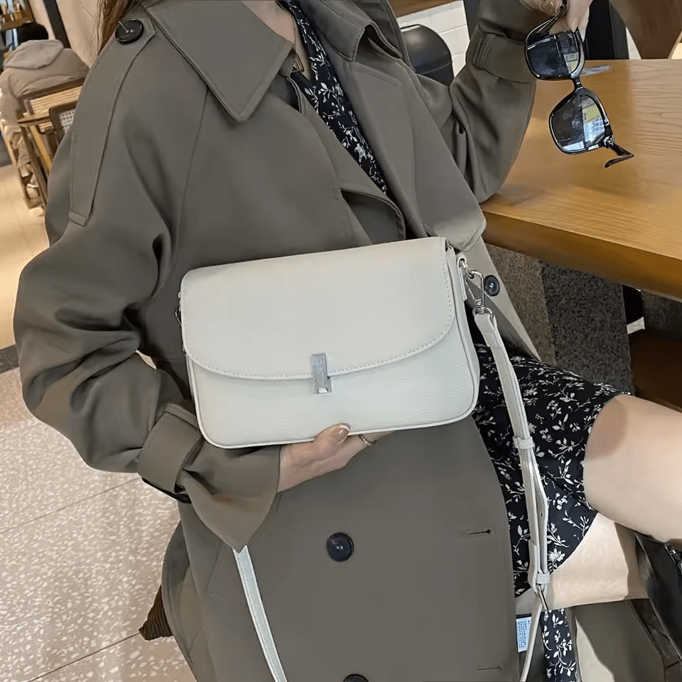 Sac à épaule Métier | Petit carré sous bras, cuir, fermeture éclair