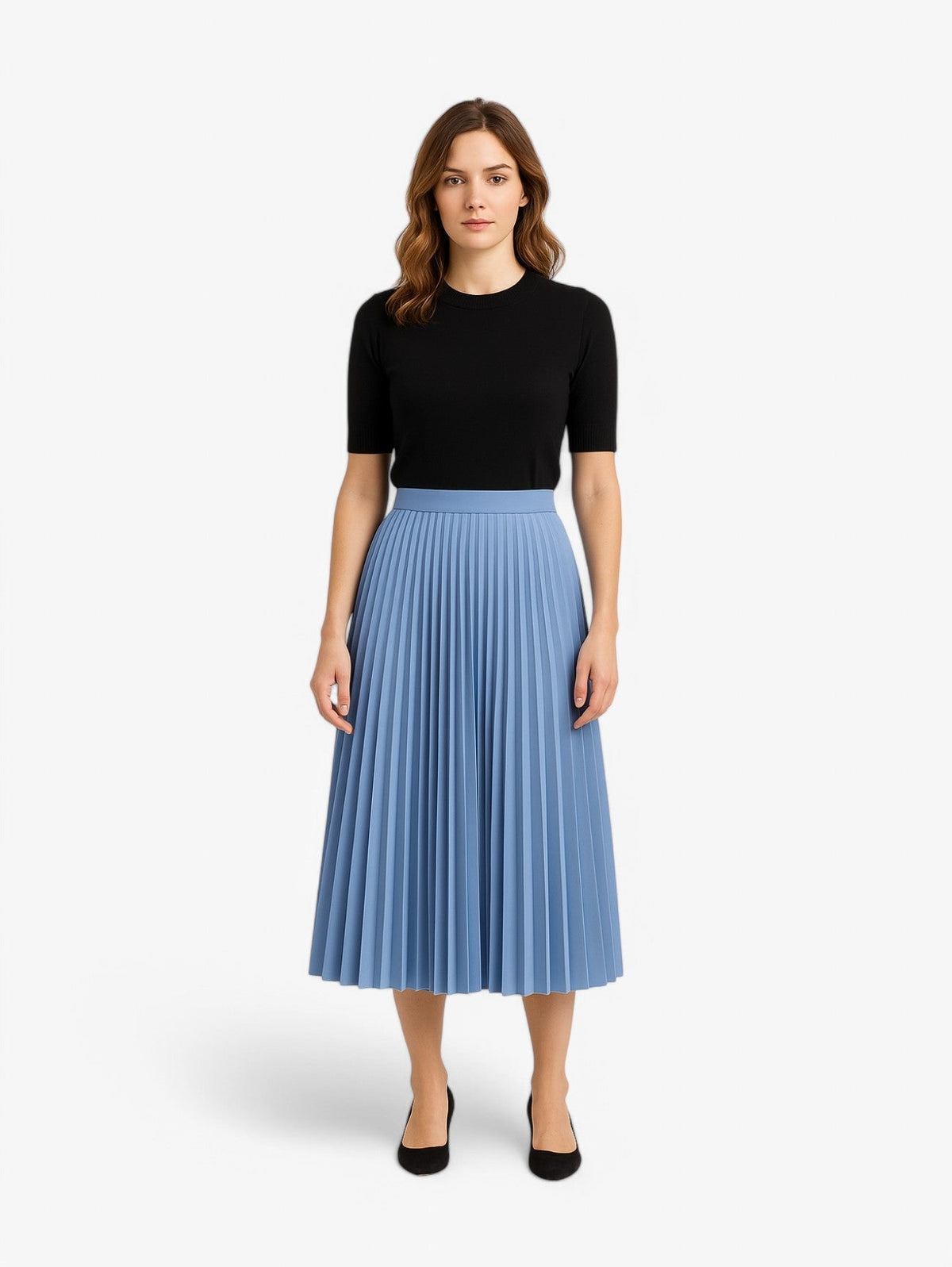 Jupe Midi Plissée | Haute Taille | Silhouette A-line