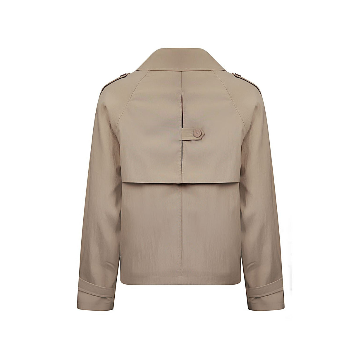 Veste Cropped Double Breasted | Tencel Léger | Détail Épaules