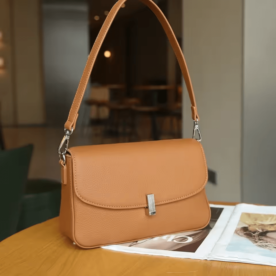 Sac à épaule Métier | Petit carré sous bras, cuir, fermeture éclair