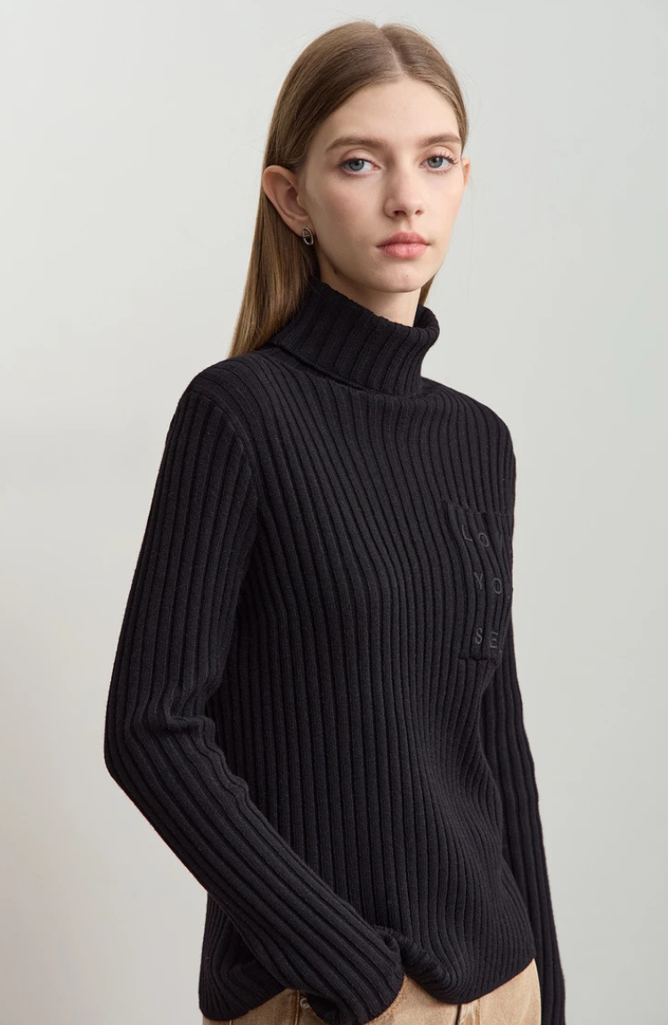 Pull Over Col Roulé | Blend Cachemire Douce | Silhouette Ajustée