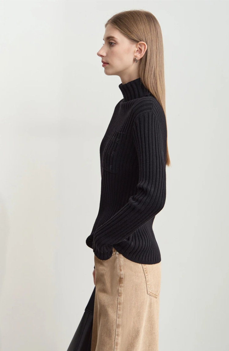 Pull Over Col Roulé | Blend Cachemire Douce | Silhouette Ajustée