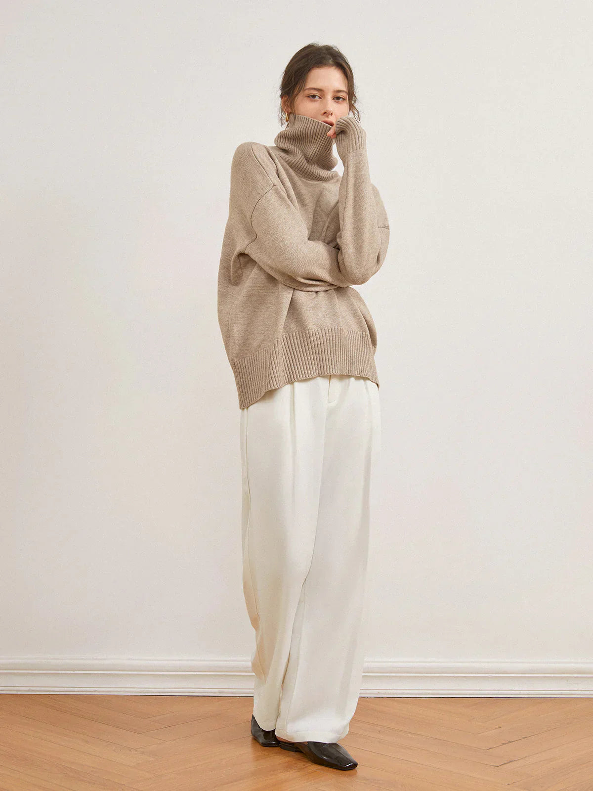Pull col roulé en tricot | Hiver
