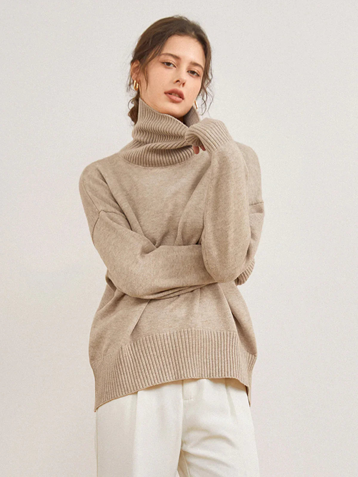 Pull col roulé en tricot | Hiver