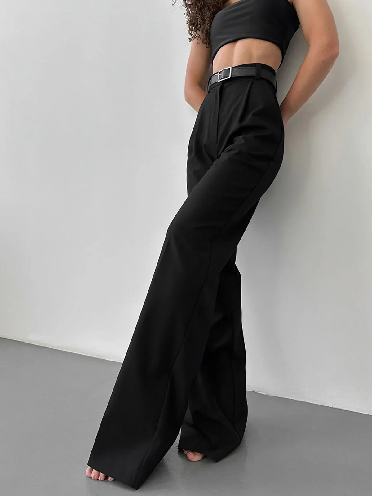 Pantalon Large Haut Taille | Bureau à Soirée