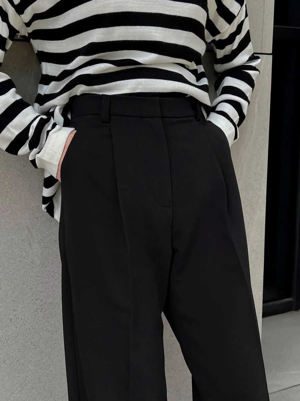 Pantalon Large Haut Taille | Bureau à Soirée