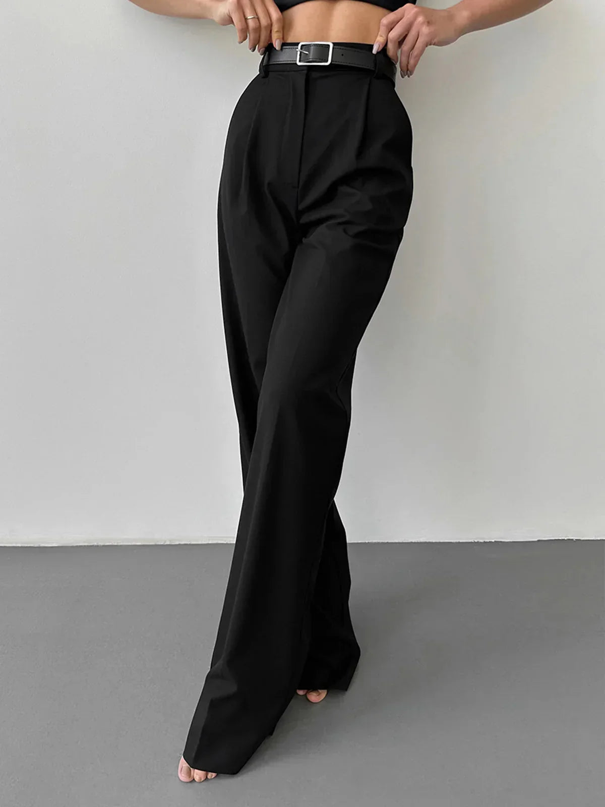 Pantalon Large Haut Taille | Bureau à Soirée
