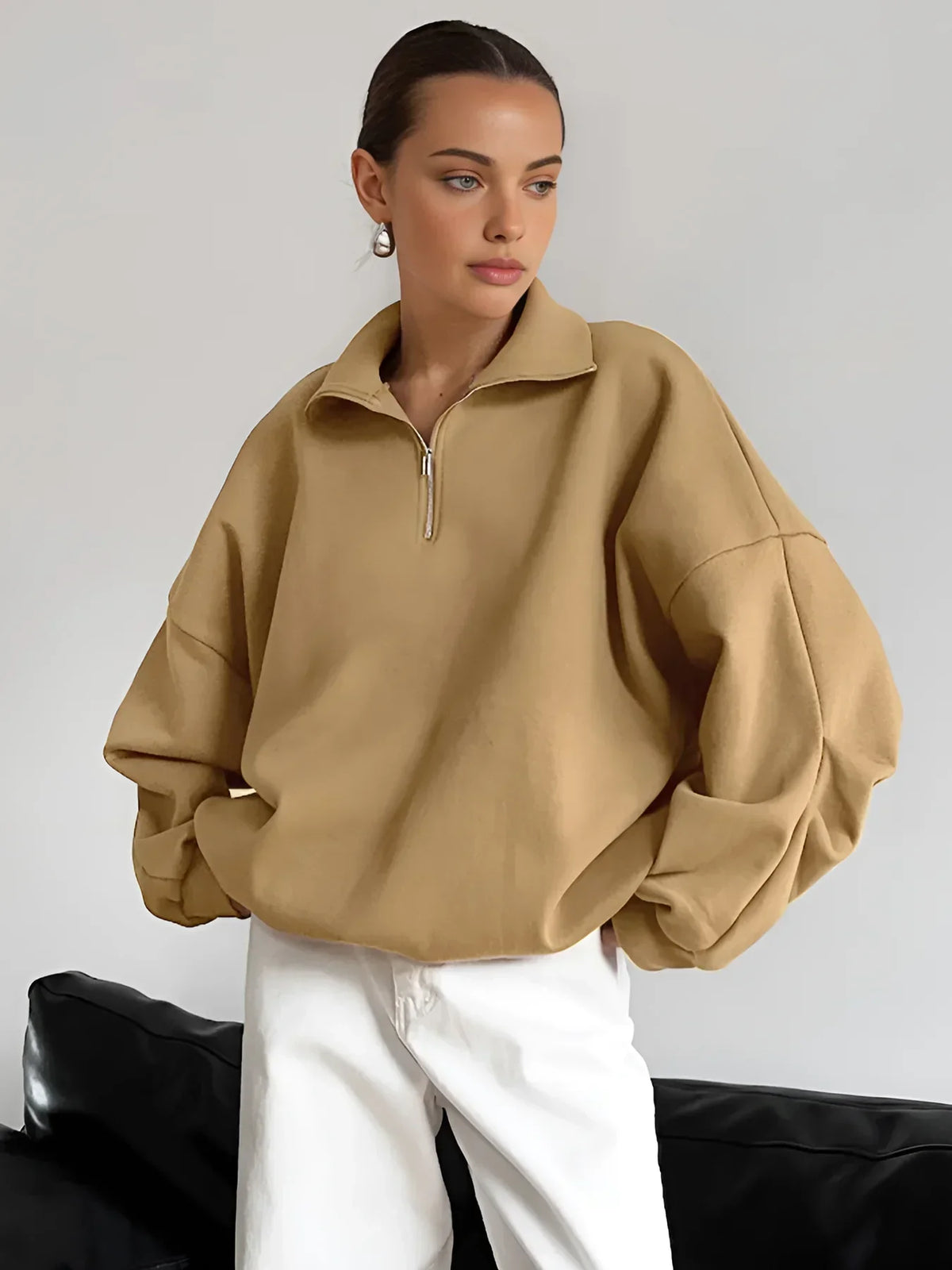 Pullover Lapel Zipper | Relaxed Fit | Automne Hiver