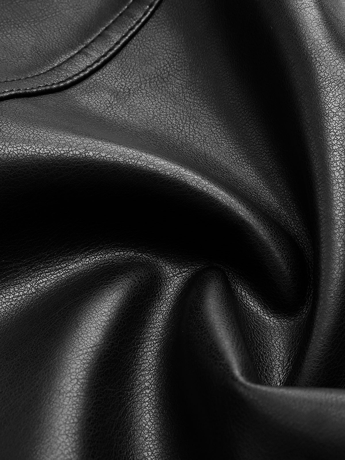 Veste en Cuir Cropped Métier | Col Oversize | Silhouette Structurée