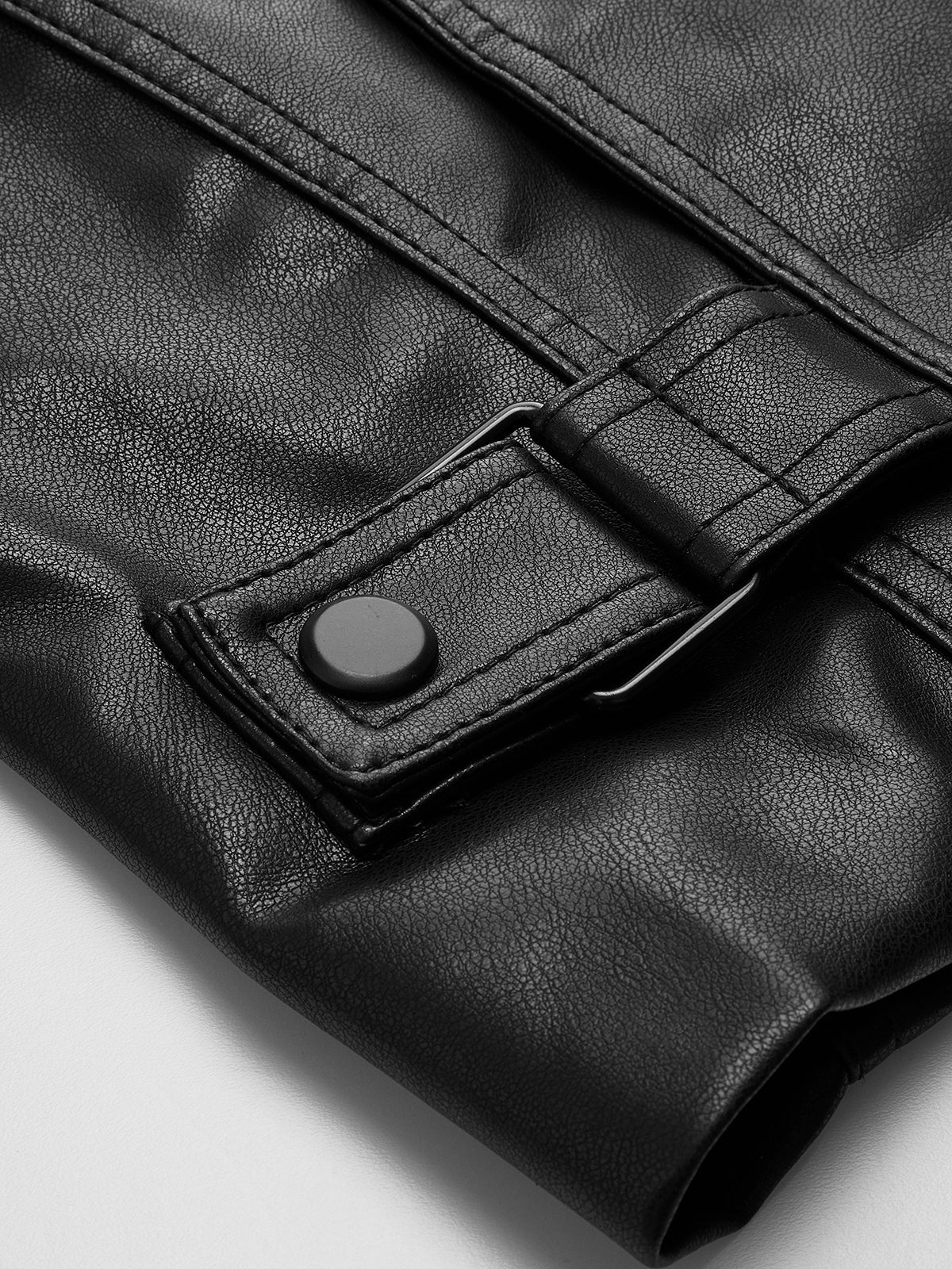 Veste en Cuir Cropped Métier | Col Oversize | Silhouette Structurée