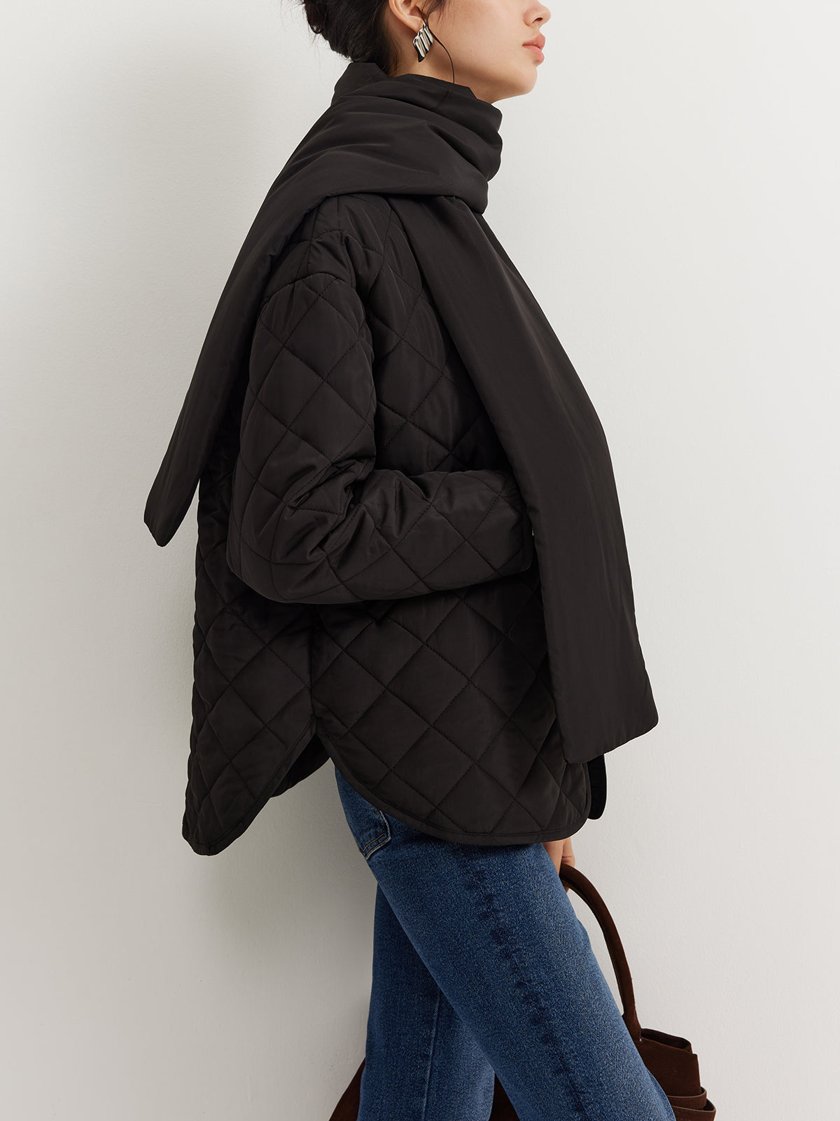 Veste Matelassée avec Écharpe | Chaleur Hivernale Sans Effort