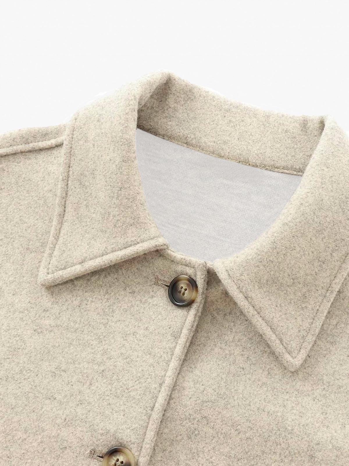 Veste courte en mélange de laine | Coupe structurée