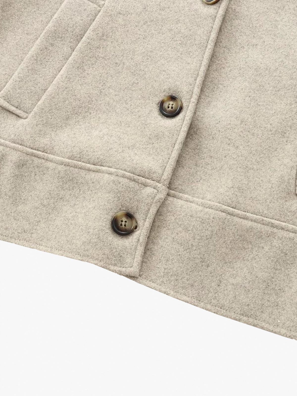 Veste courte en mélange de laine | Coupe structurée