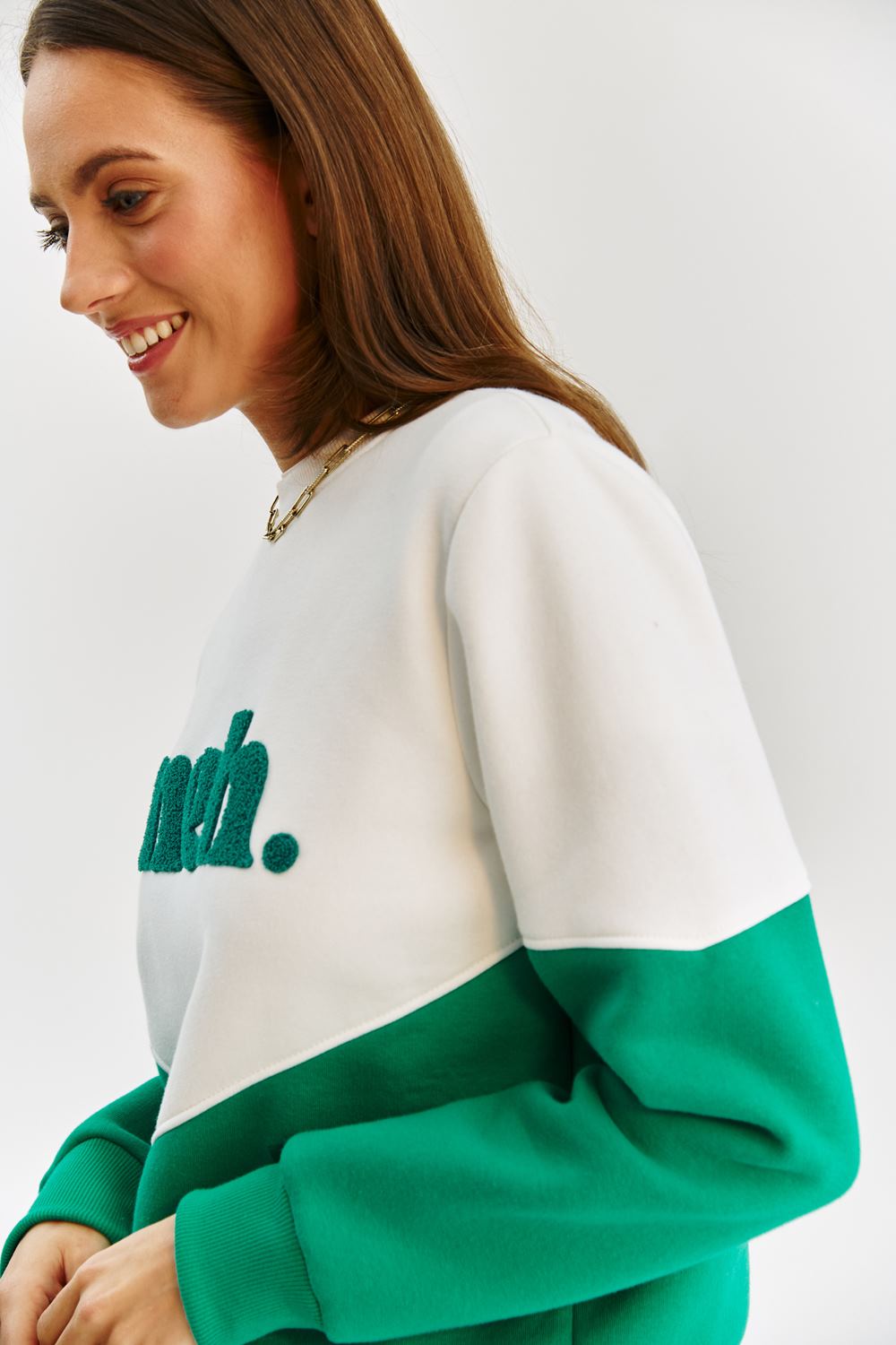 Sweatshirt Graphic Fondamentale | Panneau Contrast | Coupe Relaxed