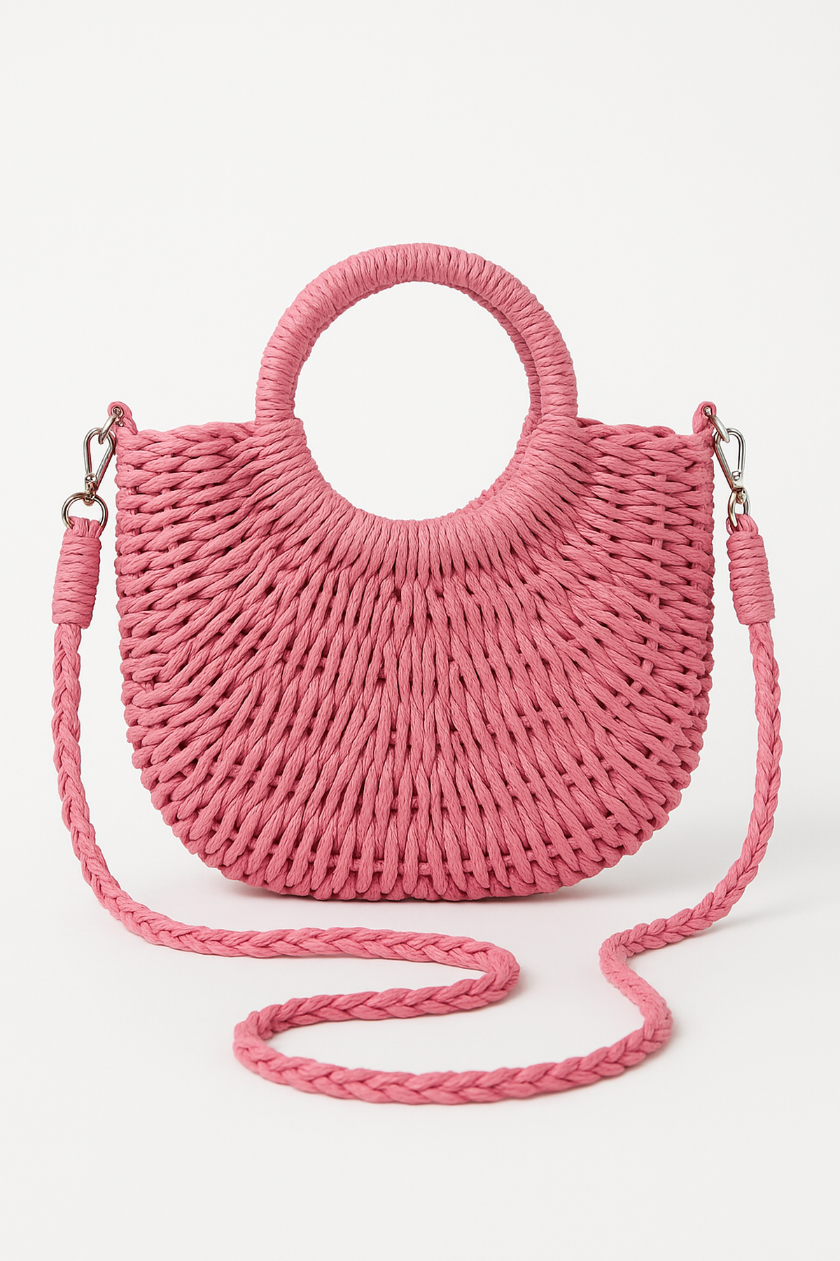 Sac Rond en Paille | Style Bohème Structuré