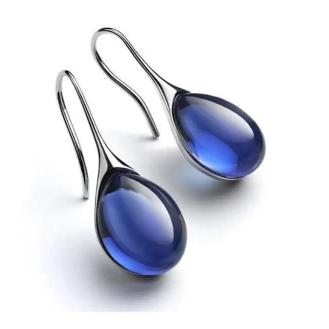 Boucles d'oreilles cristal goutte Clarté | Design or œil de chat
