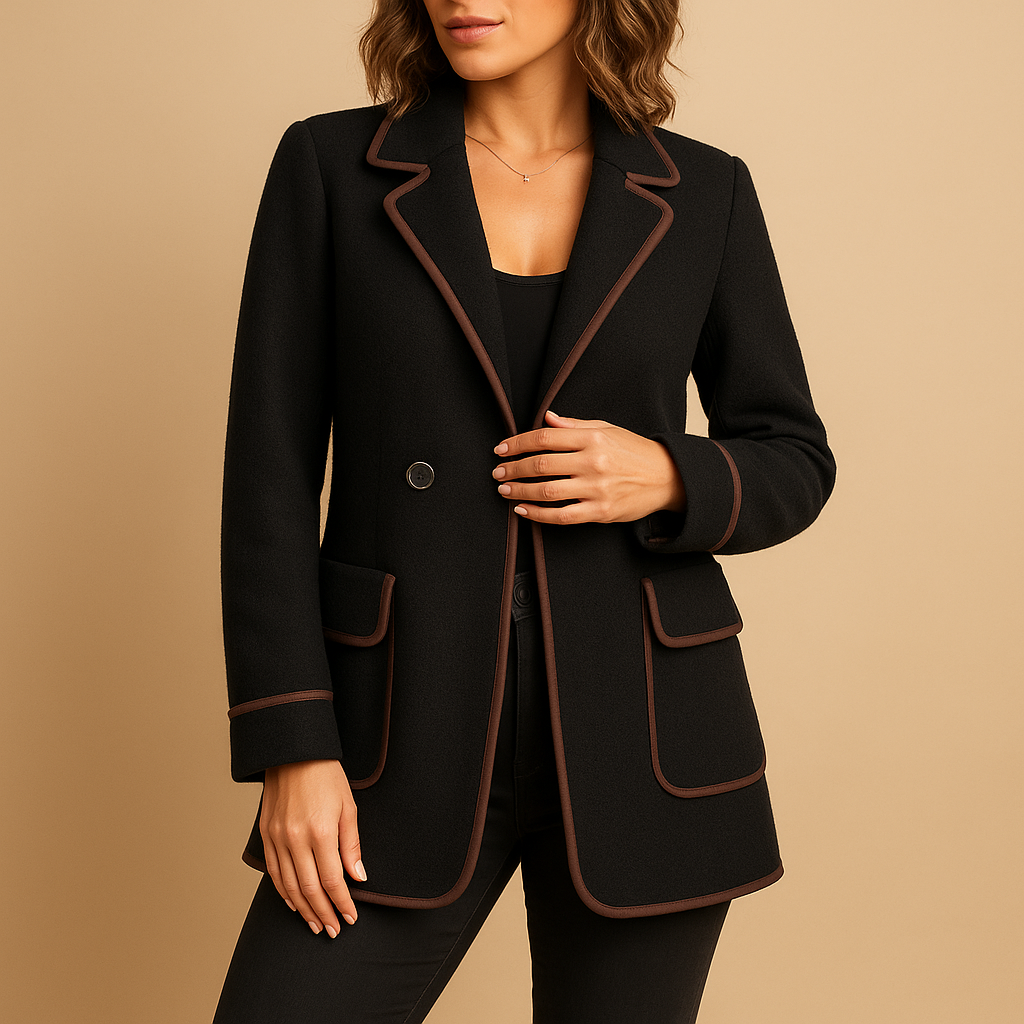 Blazer Longline | Piping Contrast | Bouton Simple