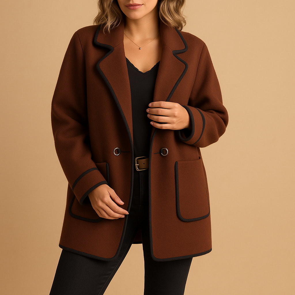 Blazer Longline | Piping Contrast | Bouton Simple
