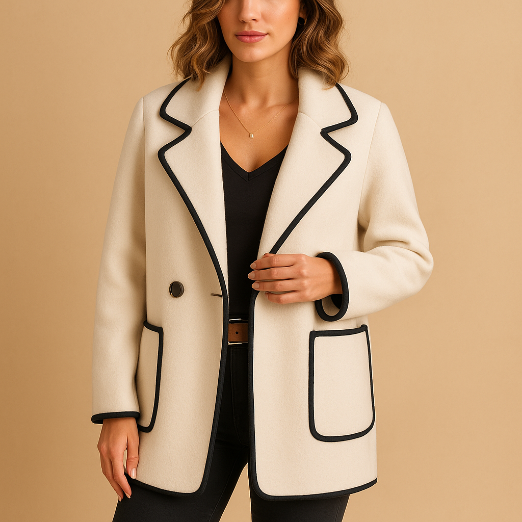 Blazer Longline | Piping Contrast | Bouton Simple