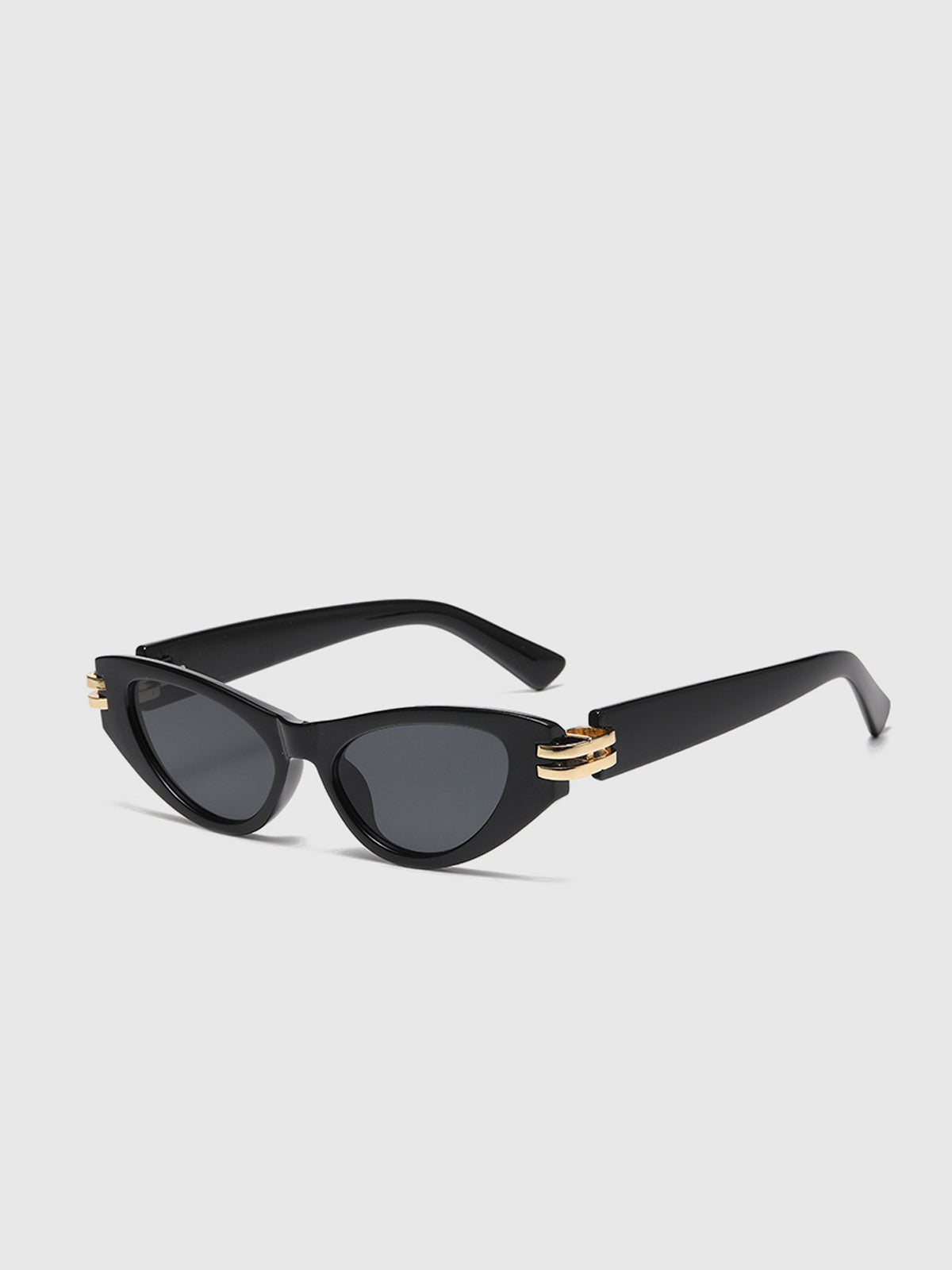 Lunettes Cat-Eye | Monture Noire | Détail Or | Protection UV