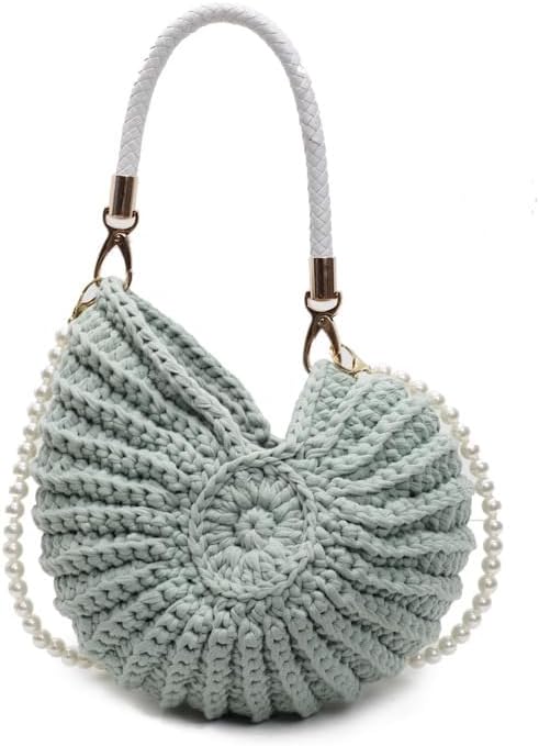 Sac Shell en Crochet Métier | Détail en Perles Artisanales