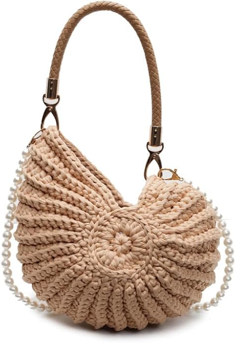 Sac Shell en Crochet Métier | Détail en Perles Artisanales