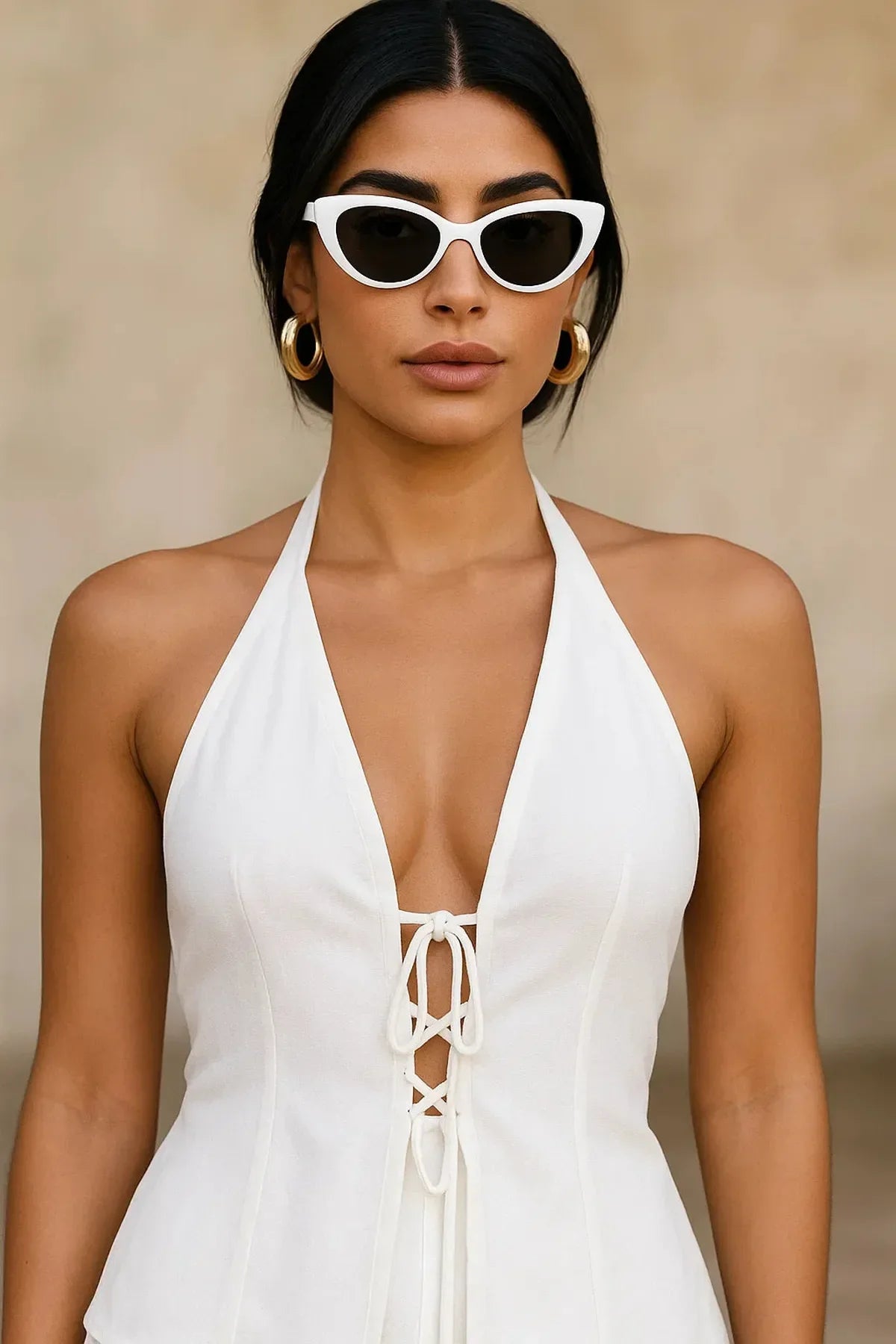 Ensemble Top Halter & Shorts Taille Haute | Été