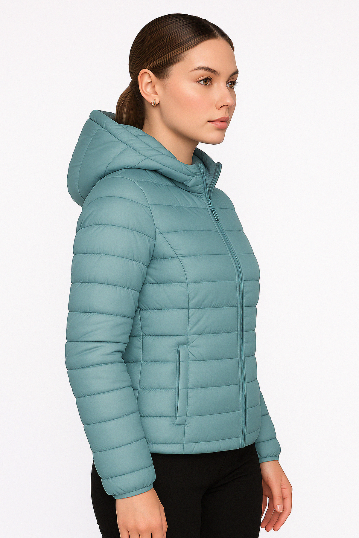 Veste Doudoune Capuche | Remplissage Léger en Canard | Coupe Regular