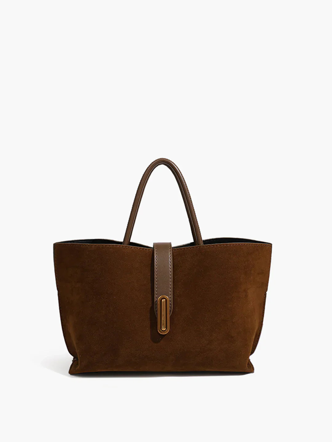 Métier Faux Suede Tote Bag | Structured Top-Handle Design