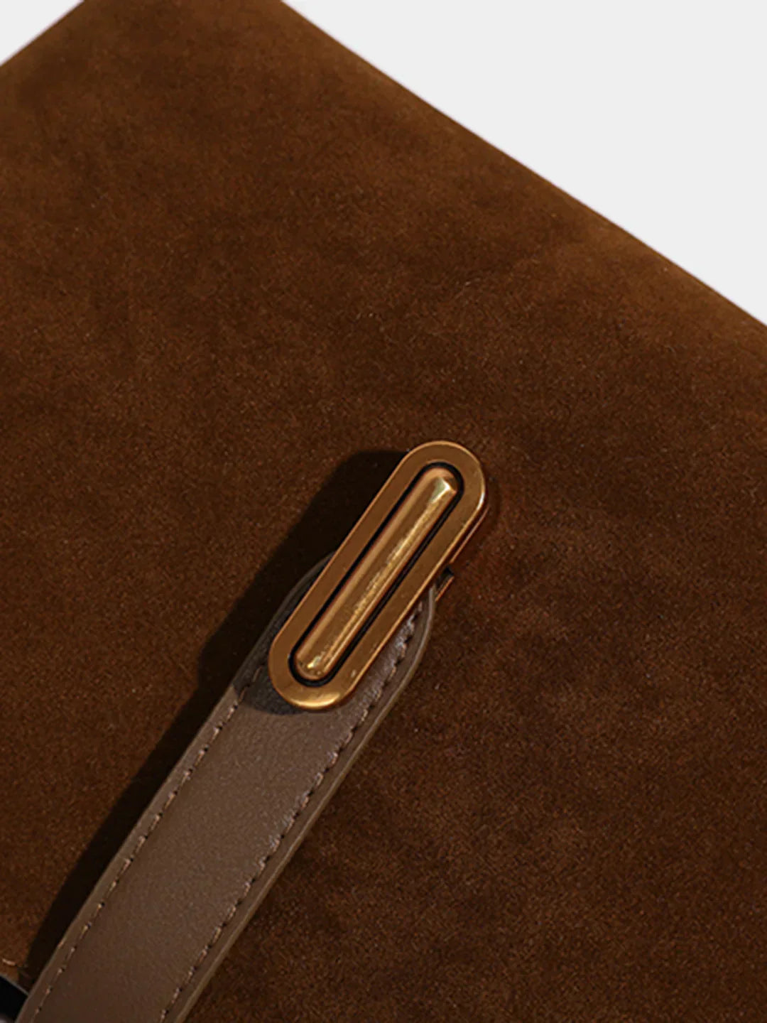 Métier Faux Suede Tote Bag | Structured Top-Handle Design