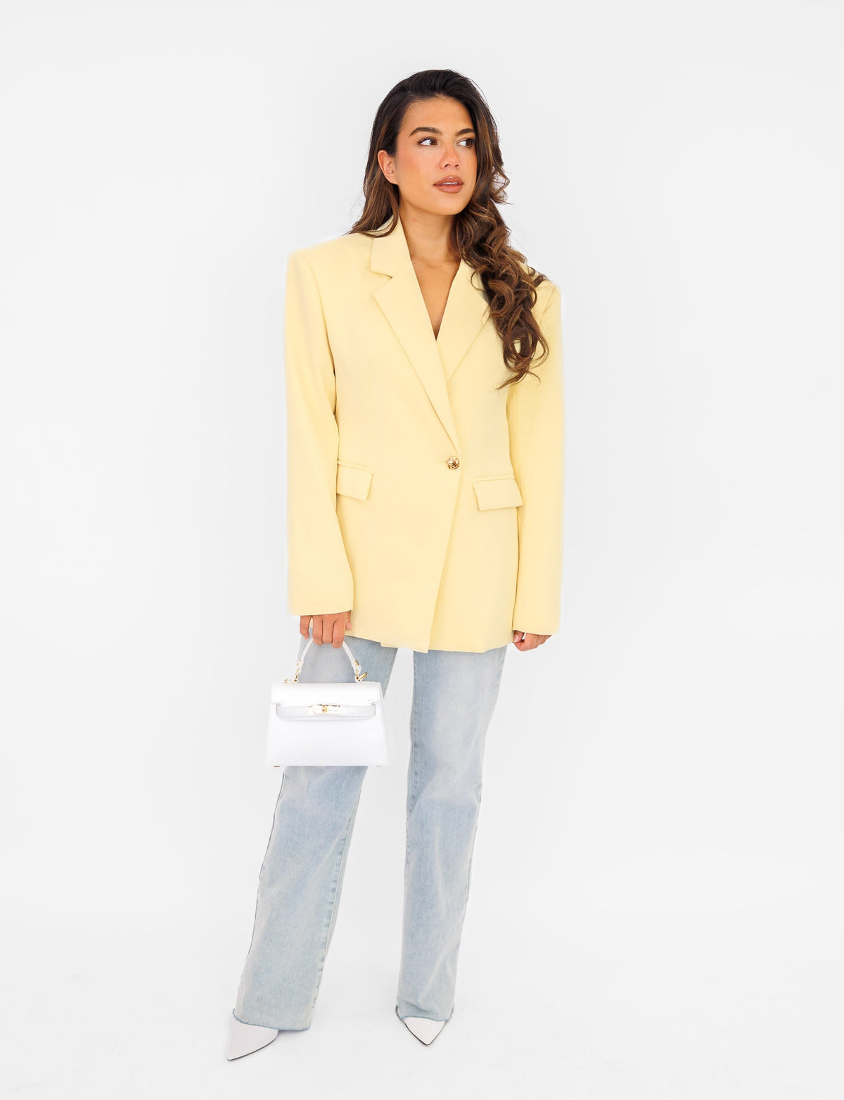 Blazer Longline Structuré | Jaune Citron | Tailoring Moderne
