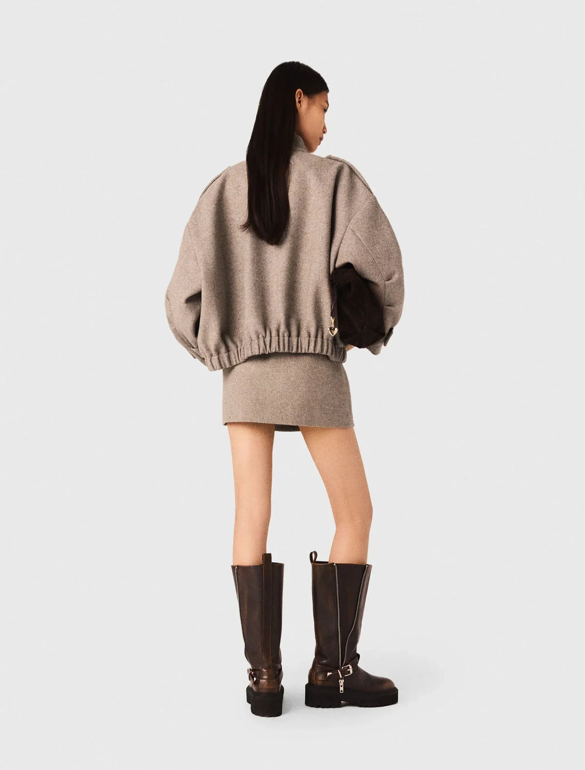 Veste Courte en Mélange de Laine | Style Urbain Structuré
