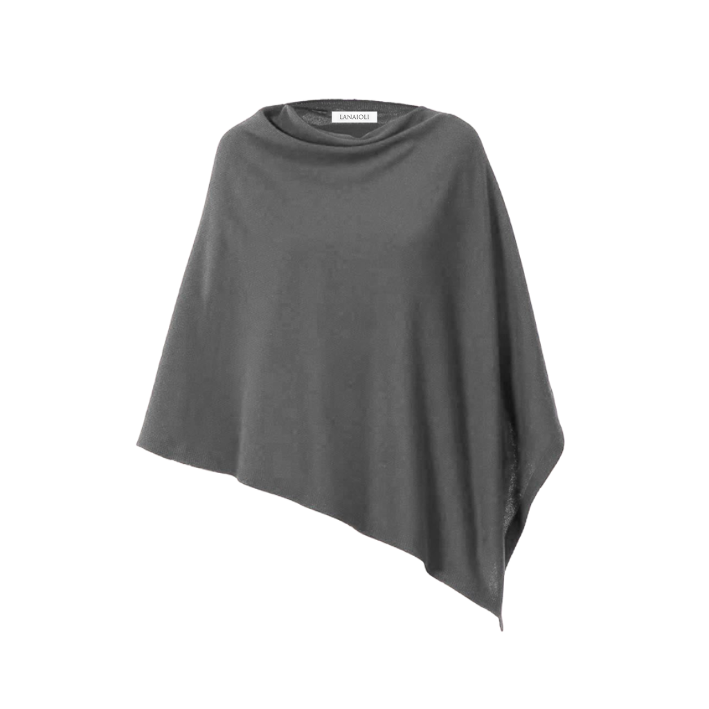 Poncho Asymétrique Drapé | Tricot Doux