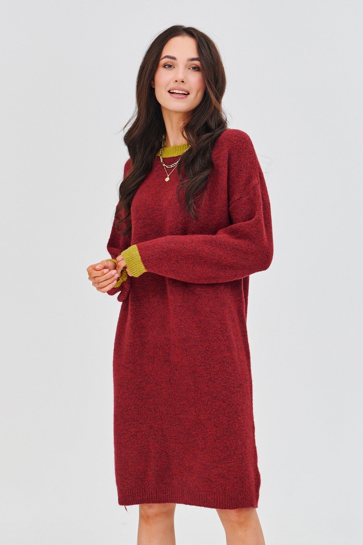 Robe Pull Tricot | Relaxed Fit | Matière Douce | Longueur Mi-Longue