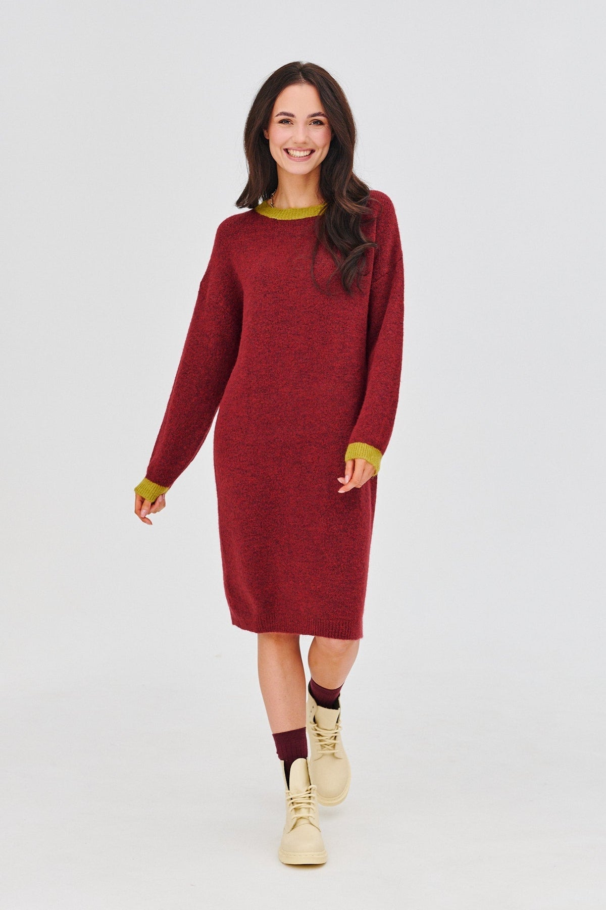 Robe Pull Tricot | Relaxed Fit | Matière Douce | Longueur Mi-Longue