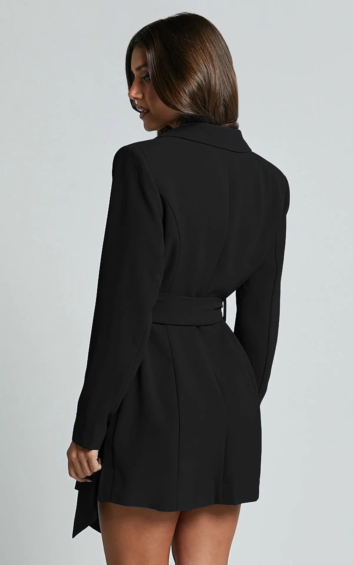Robe Blazer Minuit | Silhouette Enveloppante Ceinturée | Soirée