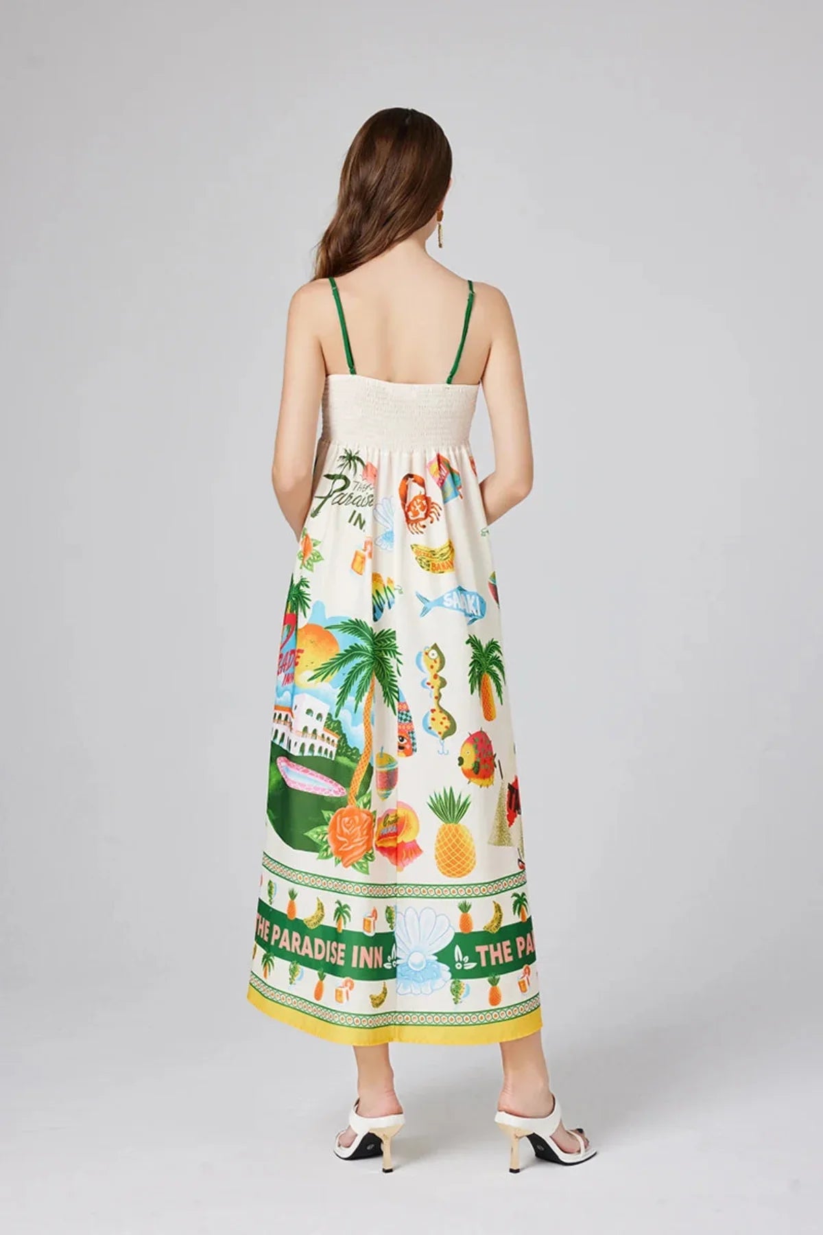 Robe Maxi Cami Évasion Paradise Imprimé | Coupe Relaxée | Été