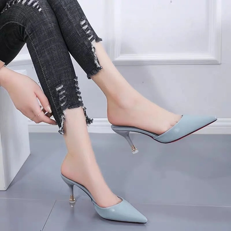 Mules à Talons Aiguille | Blanches