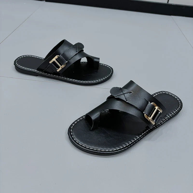 Sandales en Cuir | Boucle | orteil