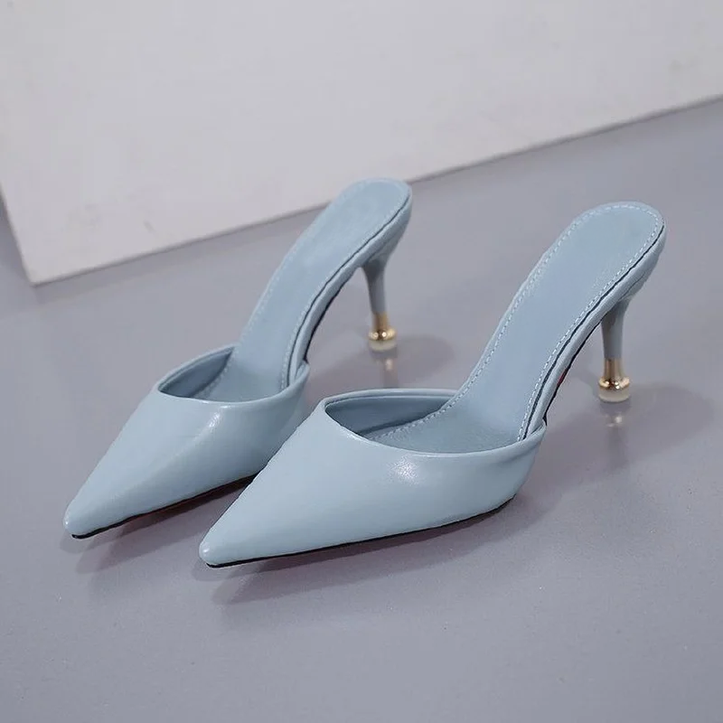 Mules à Talons Aiguille | Blanches