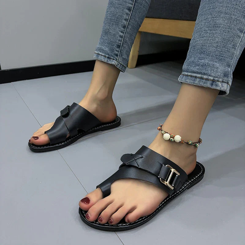Sandales en Cuir | Boucle | orteil