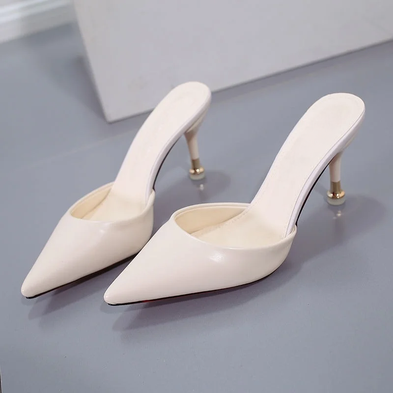 Mules à Talons Aiguille | Blanches